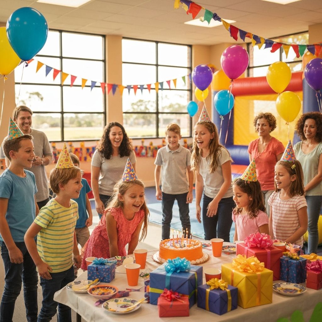 Kinderfeestje in de gymzaal