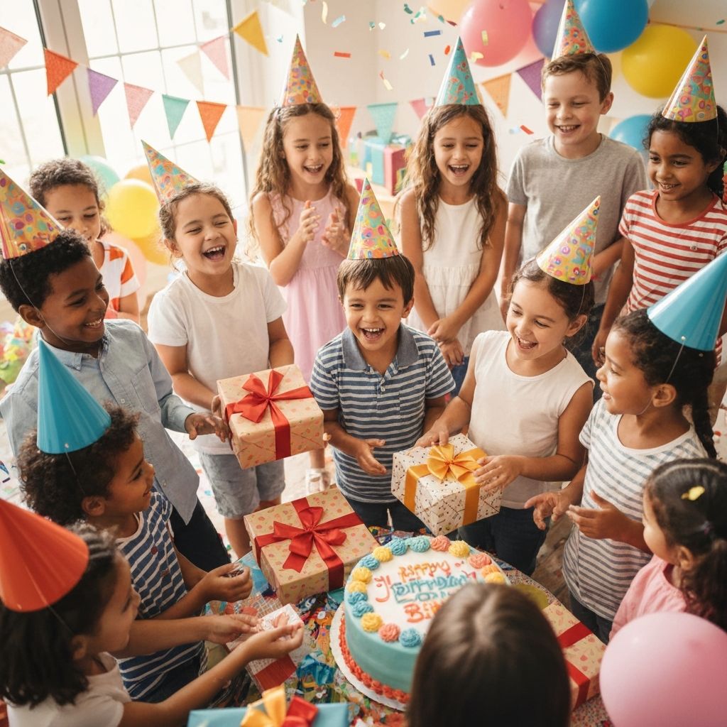 Kleurrijk verjaardagsfeest voor kinderen